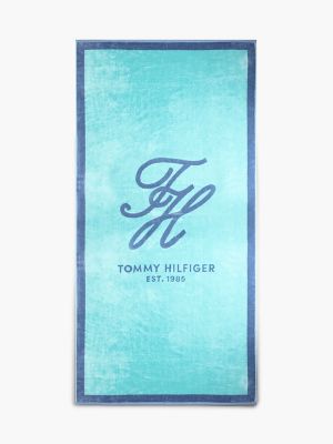 Colorblock Monogram Beach Towel, Marine Blue