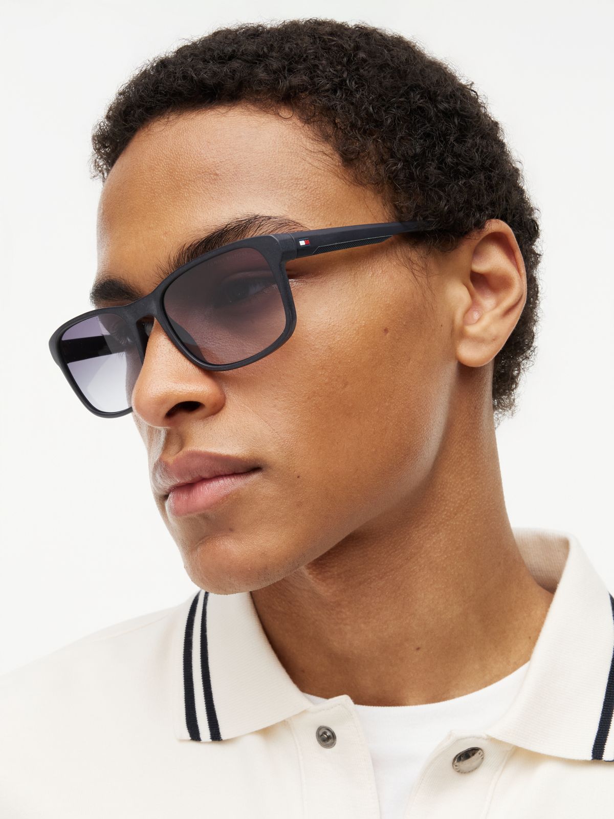 Classic Rectangular Frame Sunglasses — Blue