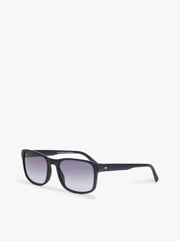 Classic Rectangular Frame Sunglasses — Blue