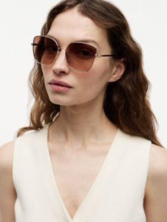 Metal Butterfly Frame Sunglasses — Rose Gold 3