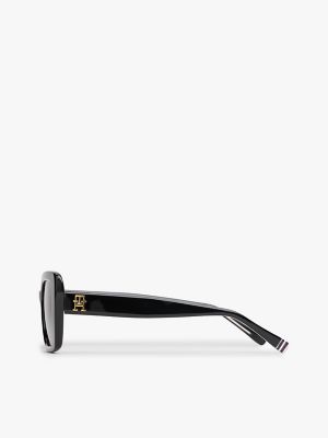 Женские солнцезащитные очки Tommy Hilfiger Bold Butterfly Frame Sunglasses, цвет: Чёрный — фото 2