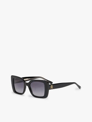 Bold Butterfly Frame Sunglasses, Black