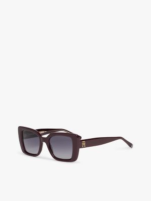 Bold Butterfly Frame Sunglasses, Burgundy