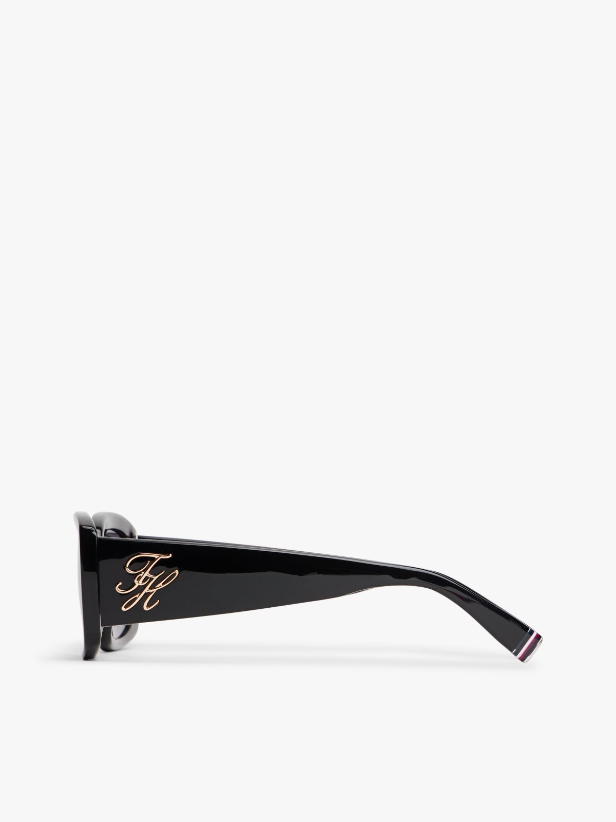 Bold Rectangular Frame Sunglasses — Black