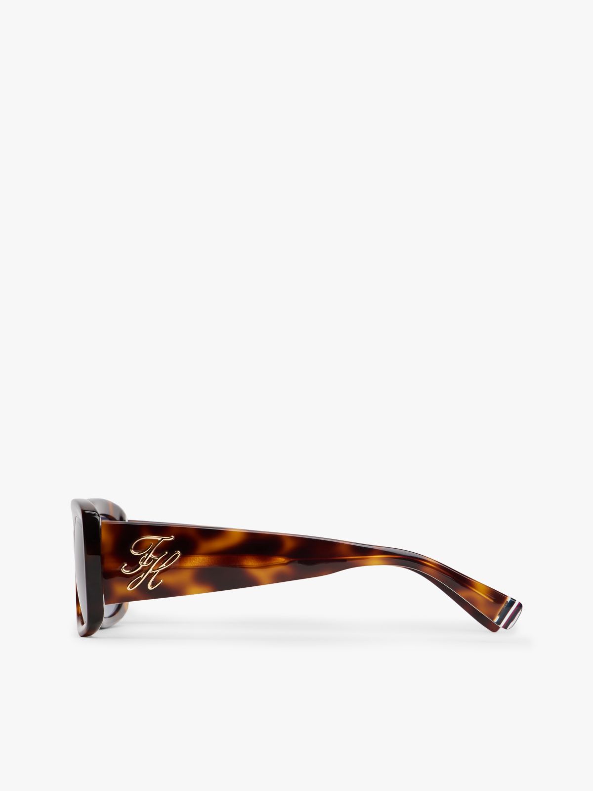 Bold Rectangular Frame Sunglasses — Havana