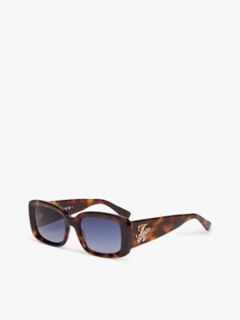 Bold Rectangular Frame Sunglasses — Havana 1