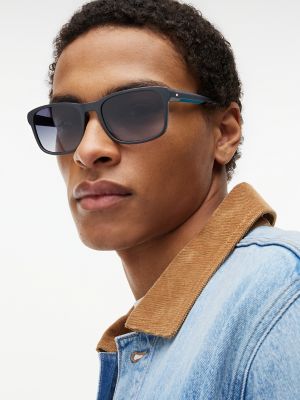 Мужские солнцезащитные очки Tommy Hilfiger Rectangular Frame Sunglasses, цвет: Серый — фото 3