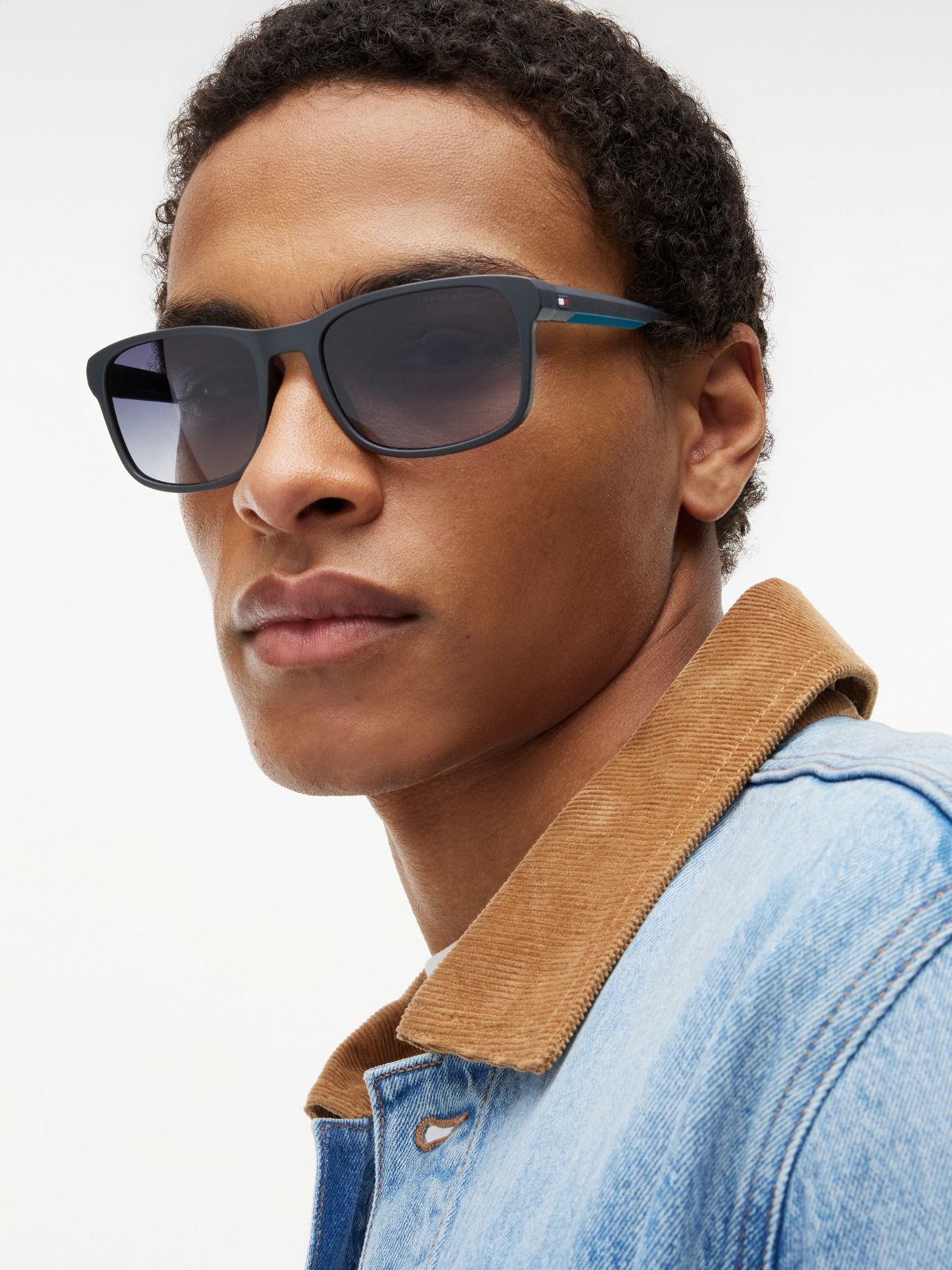 Rectangular Frame Sunglasses — Grey