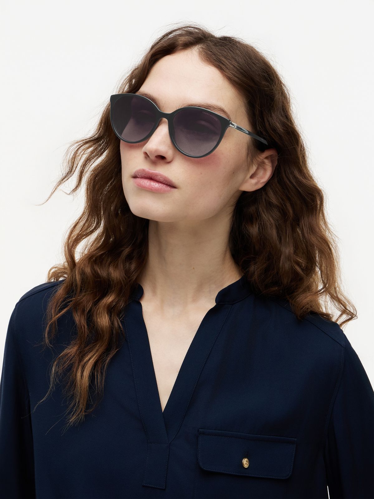 Pantos Frame Sunglasses — Black