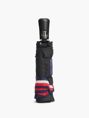 Зонты Tommy Hilfiger Signature Stripe Umbrella, цвет: Чёрный полосатый — фото 2