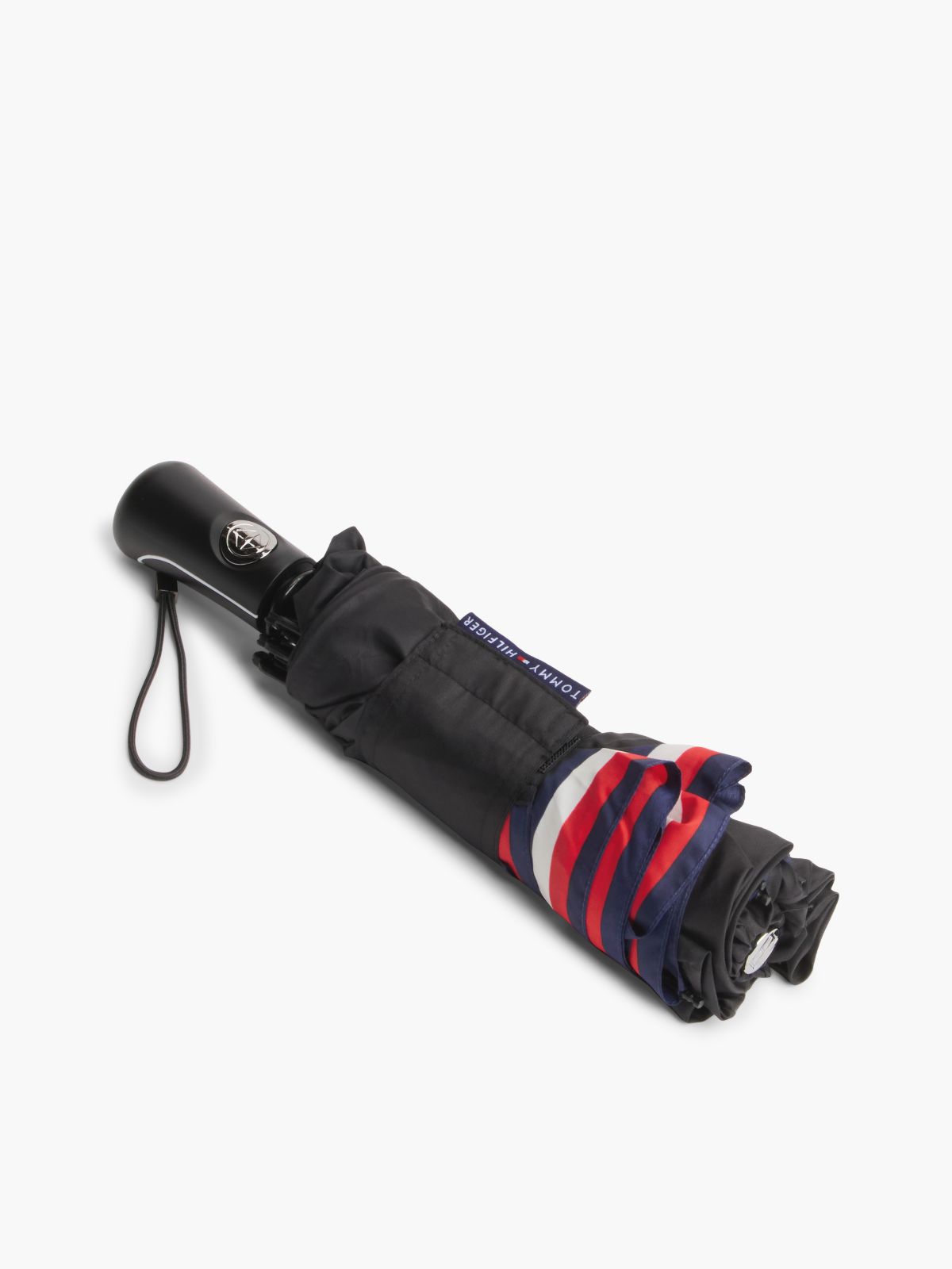 Signature Stripe Umbrella — Black Corp Stripe