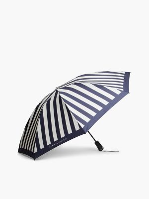 Stripe Umbrella, Navy / White