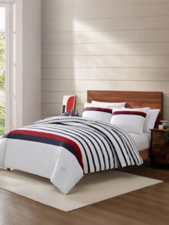 Classic Stripe Duvet Set — White/Multi 4