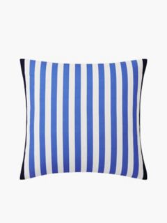 Striped TH Monogram Logo Pillow — Ultra Blue/Red 2
