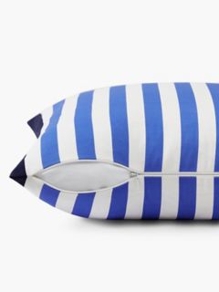 Striped TH Monogram Logo Pillow — Ultra Blue/Red 4