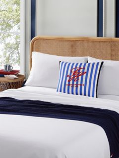 Striped TH Monogram Logo Pillow — Ultra Blue/Red 5