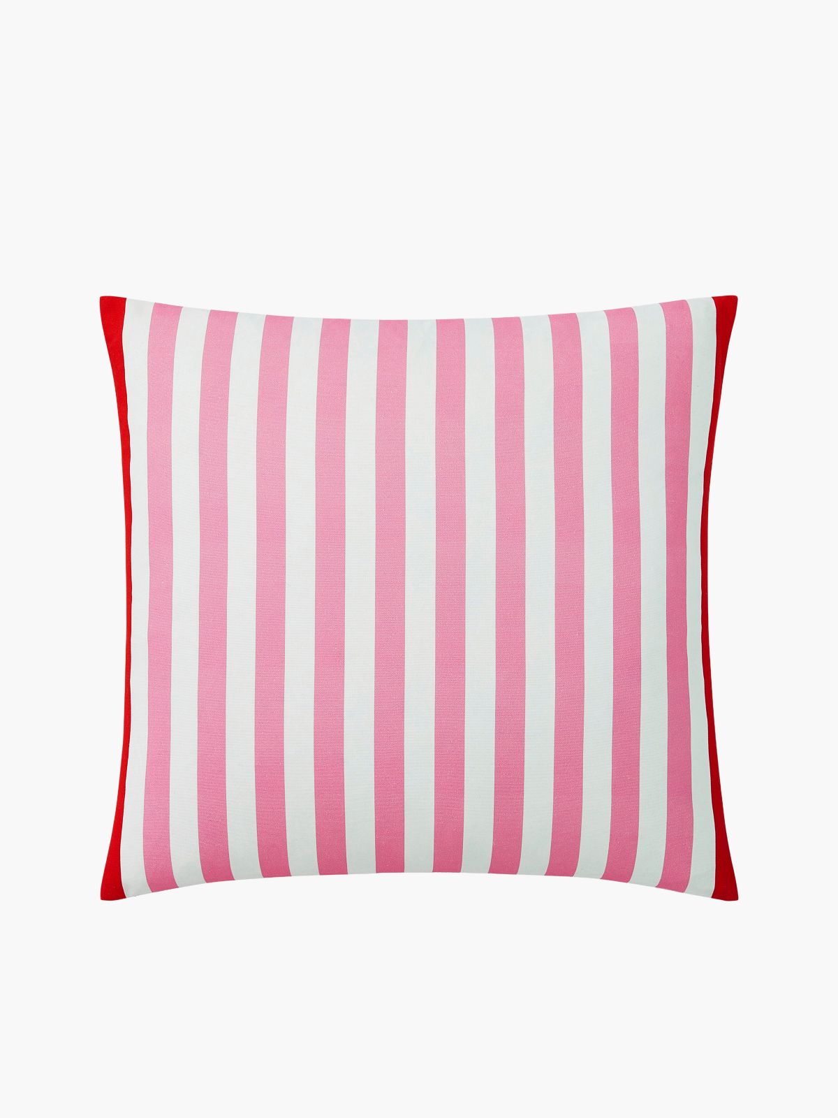 Striped TH Monogram Logo Pillow — Flower Pink