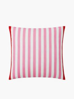 Striped TH Monogram Logo Pillow — Flower Pink 2