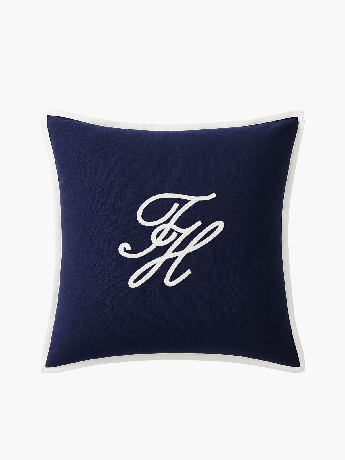 Contrast TH Monogram Logo Pillow — Core Navy