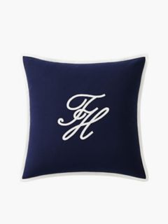 Contrast TH Monogram Logo Pillow — Core Navy 1
