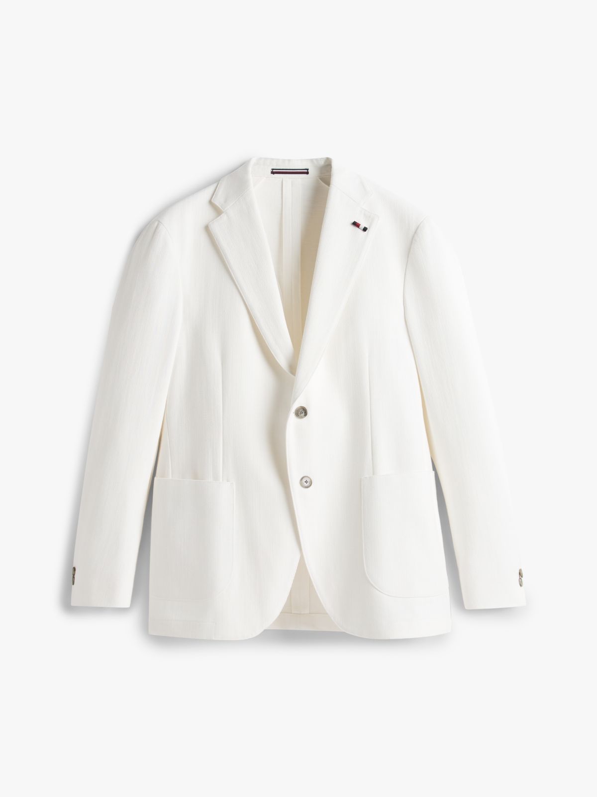 Unlined Twill Blazer — White