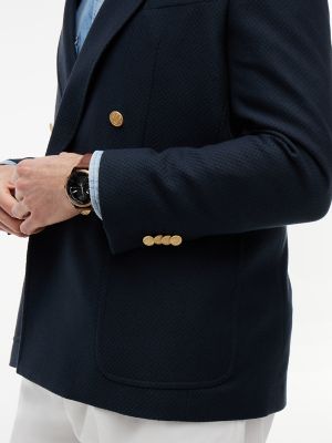 Мужские пиджаки Tommy Hilfiger Textured Cotton-Wool Blend Blazer — фото 3