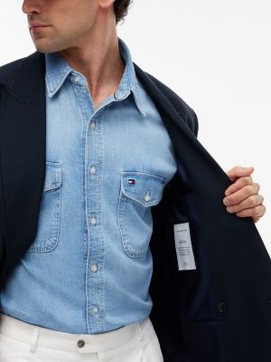 Мужские пиджаки Tommy Hilfiger Textured Cotton-Wool Blend Blazer — фото 4