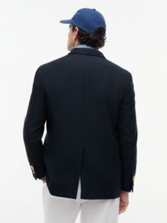 Textured Cotton-Wool Blend Blazer — Navy 6