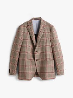 Glen Plaid Wool-Blend Blazer — Brown Check 5