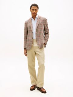 Glen Plaid Wool-Blend Blazer — Brown Check 2