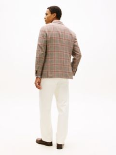 Glen Plaid Wool-Blend Blazer — Brown Check 4