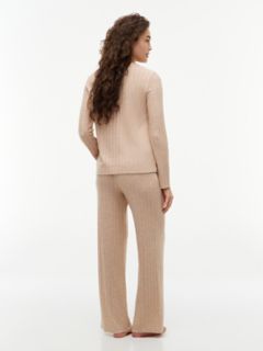 Henley T-Shirt & Pant Sleep Set — Taupe 4