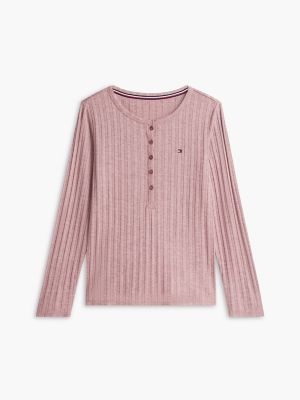 Пижамный комплект, с планкой на пуговицах — Tommy Hilfiger, цвет: Розовый коричневый — фото 5