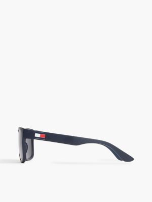 Мужские солнцезащитные очки Tommy Hilfiger Rectangular Frame Sunglasses, цвет: Тёмный синий — фото 2
