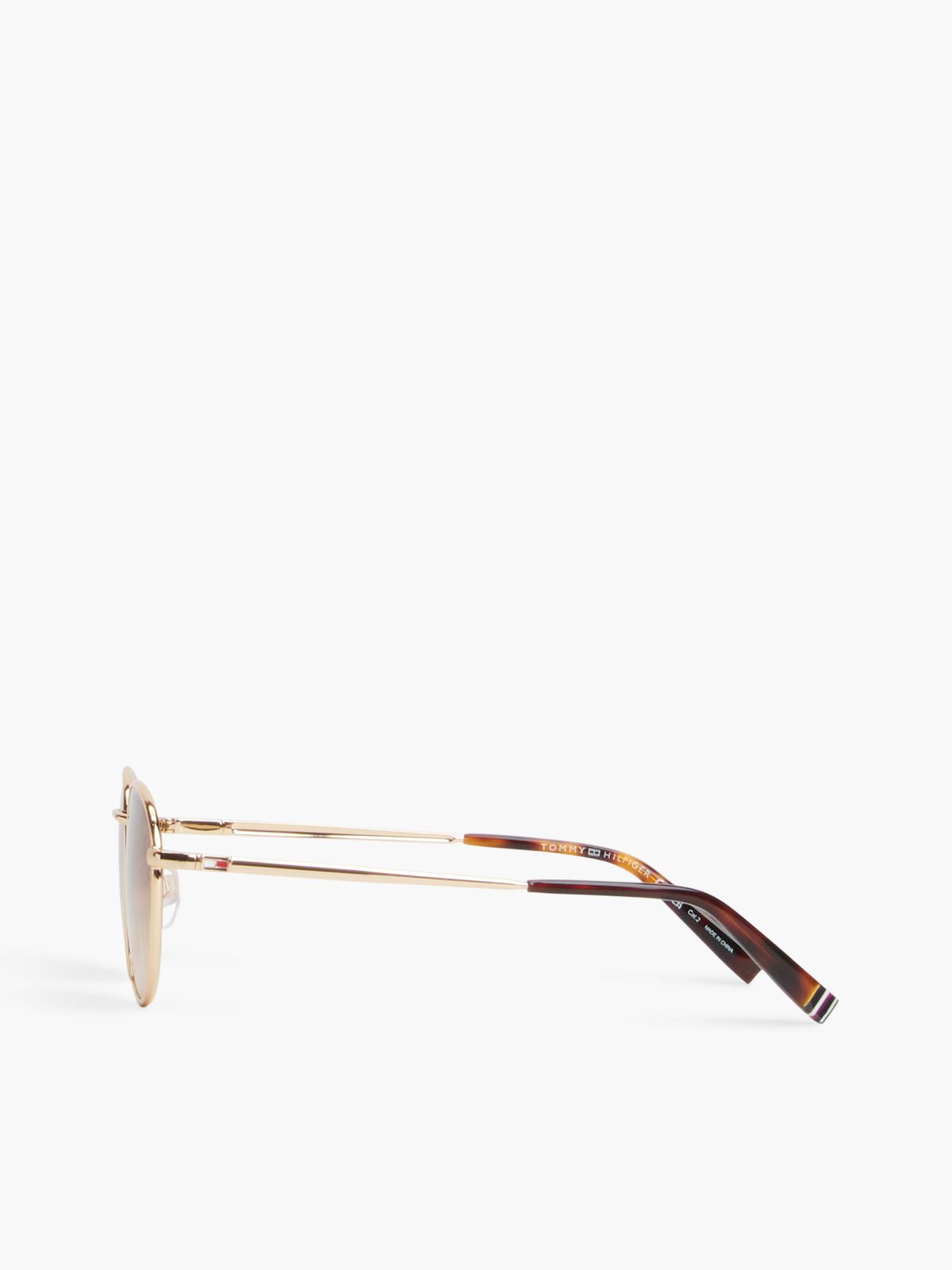Pantos Frame Metal Sunglasses — Yellow