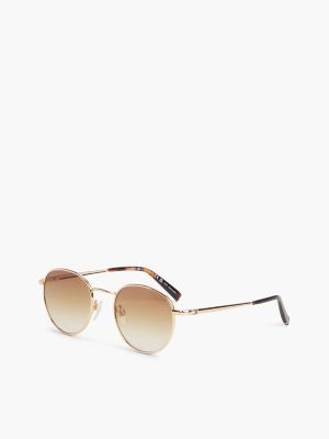 Pantos Frame Metal Sunglasses, Yellow