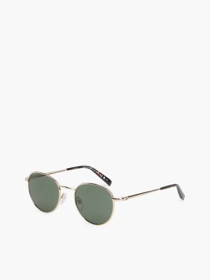 Pantos Frame Metal Sunglasses, Dark Yellow