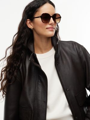 Женские солнцезащитные очки Tommy Hilfiger Rounded Square Frame, цвет: Гавана — фото 3
