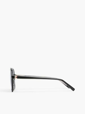 Женские солнцезащитные очки Tommy Hilfiger Rounded Square Frame Sunglasses, цвет: Чёрный — фото 2