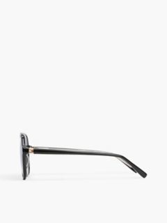 Rounded Square Frame Sunglasses — Black 2