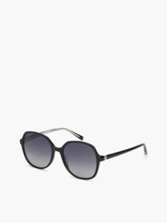 Rounded Square Frame Sunglasses — Black 1
