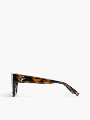 Женские солнцезащитные очки Tommy Hilfiger Bold Butterfly Frame Sunglasses, цвет: Черепаховый — фото 2
