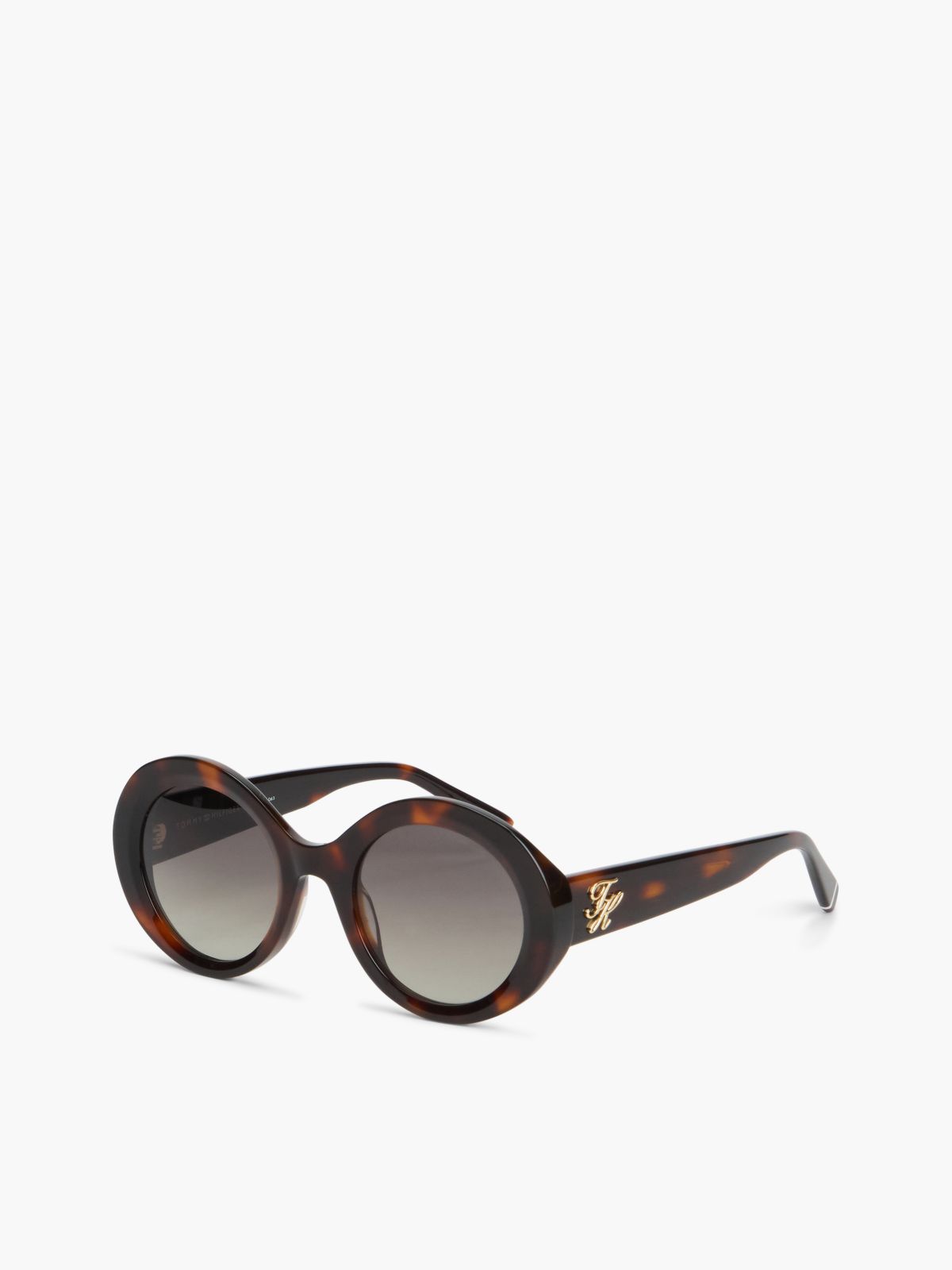 Bold Round Frame Sunglasses — Havana