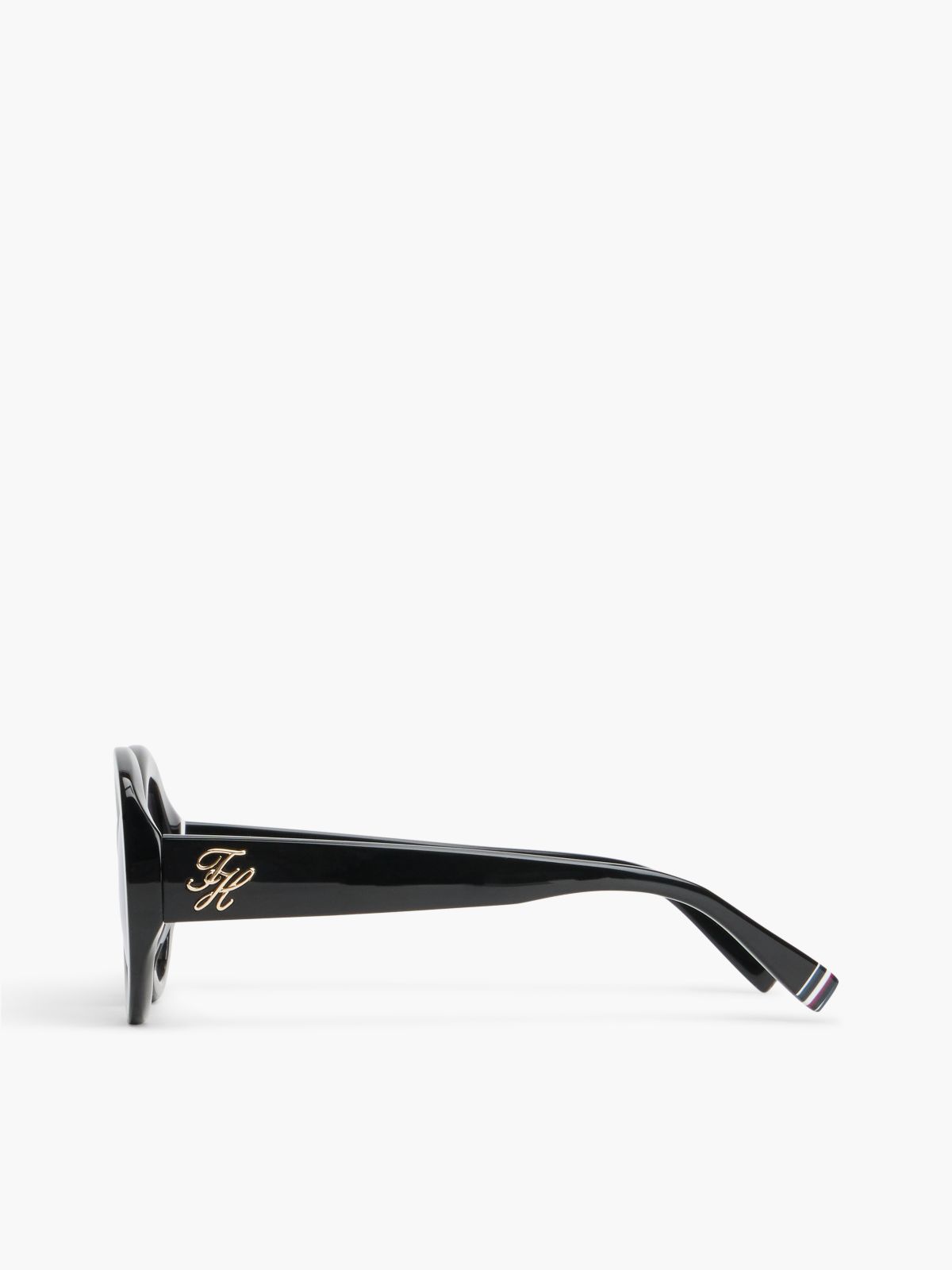 Bold Round Frame Sunglasses — Black