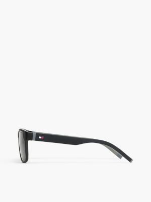 Мужские солнцезащитные очки Tommy Hilfiger Rectangular Frame Polarized Sunglasses, цвет: Чёрный — фото 2