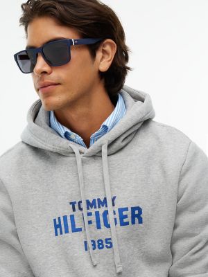 Мужские солнцезащитные очки Tommy Hilfiger Sporty Rectangular Frame Sunglasses, цвет: Синий — фото 3