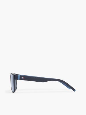 Мужские солнцезащитные очки Tommy Hilfiger Sporty Rectangular Frame Sunglasses, цвет: Синий — фото 2
