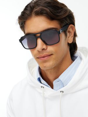Мужские солнцезащитные очки Tommy Hilfiger Sporty Navigator Frame Sunglasses, цвет: Чёрный — фото 3