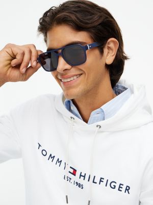 Мужские солнцезащитные очки Tommy Hilfiger Sporty Navigator Frame Sunglasses, цвет: Синий — фото 3