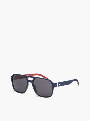 Sporty Navigator Frame Sunglasses, Blue